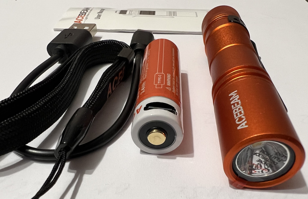Ліхтар Acebeam Pokelit AA жовтогарячий NICHIA 219F