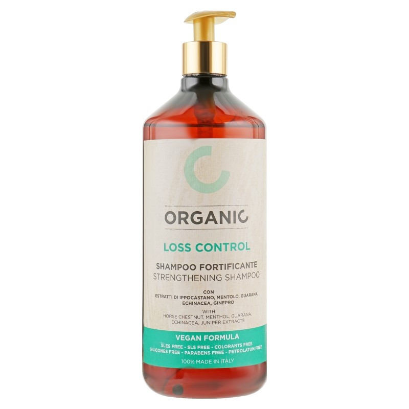 Organic Vegan Formula Шампунь проти випадіння волосся зміцнювальний, 1000 мл