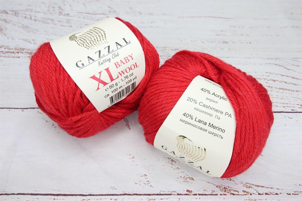 Пряжа Baby Wool 811 червоний Baby Wool XL 811 вовняна пряжа для в'язання