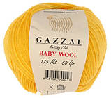 Пряжа Baby Wool 812 жовта Baby Wool XL 812 вовняна пряжа для в'язання, фото 2