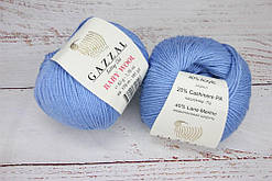 Пряжа Baby Wool 813 блакитний, волошковий Baby Wool XL 813 вовняна пряжа для в'язання