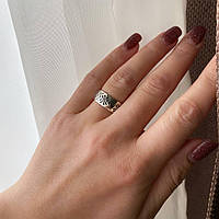 Срібна Каблучка Вишиванка з фіанітами