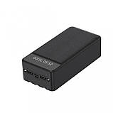 Зовнішній акумулятор Павербанк Power Bank XO PR164 30000 mAh з ліхтариком та кабелями, фото 3