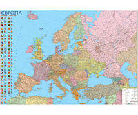Политическая карта Европы 110x77 см М1:5 400 000 Ламинированный картон (4820114950499)