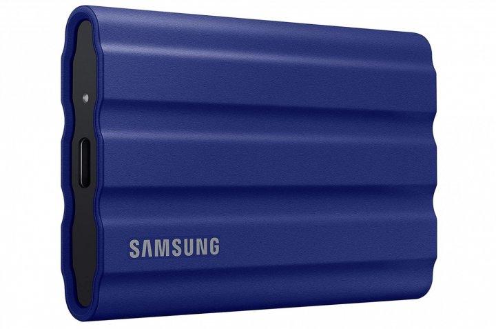 Внешний накопитель SSD Samsung T7 1TB Shield USB 3.2 Blue (MU-PE1T0R) - фото 1 - id-p1737953564