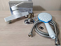 Смеситель для душевой кабинки и ванны из пластика в комплекте с шлангом и лейкой SW Brinex 40W 010-011 пластик