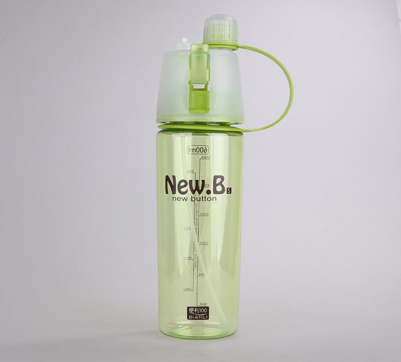 Пляшка для води та напоїв New B. з розпилювачем 600 мл Зелена New Button Bottle