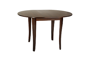 Стіл обідній Дукат стільниця розкладна МДФ шпон кругла Горіх темний D-93*118 см (Мікс-Мебель ТМ)