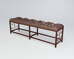 Пуф приліжковий Спліт метал Бордо довжина 115 см (TeneroTM)