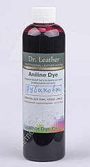 Фарба для замші, нубука та шкіри Aniline Dye Dr. Leather (Анілін дай), кол. рубіновий, 250 мл