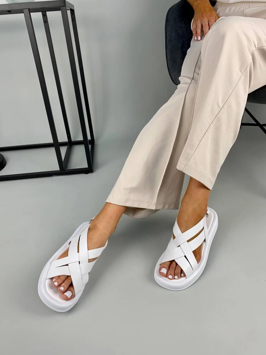 Босоніжки жіночі ShoesBand Білі натуральні шкіряні 38 (24,5 см) (S43071), фото 1