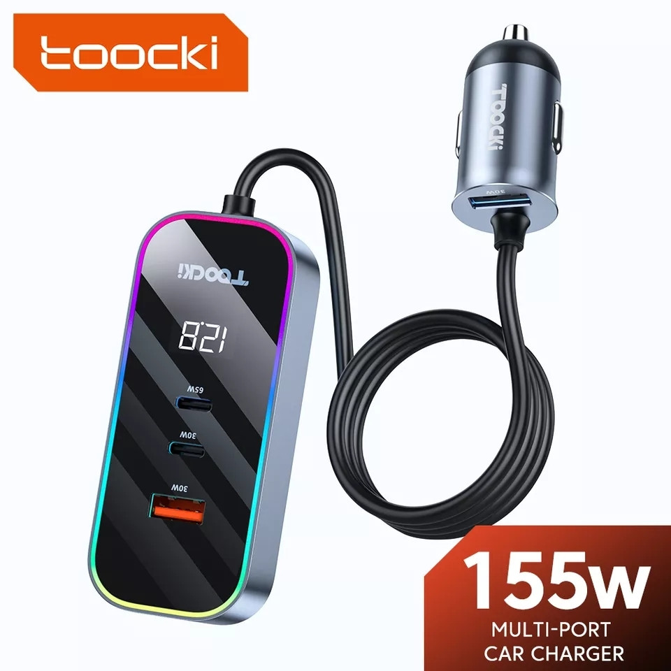 АВТОМОСИЛЬНА ЗАРЯДНА ЗІСТРІЙНІСТЬ USB-C PD QC 4.0 155 W 5/9/12/15/20V-3,25A І АНОУТБУКОВ