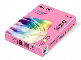 Папір кольоровий А4 80г/м2., 500арк., Neon Pink, рожевий неон Maestro Color