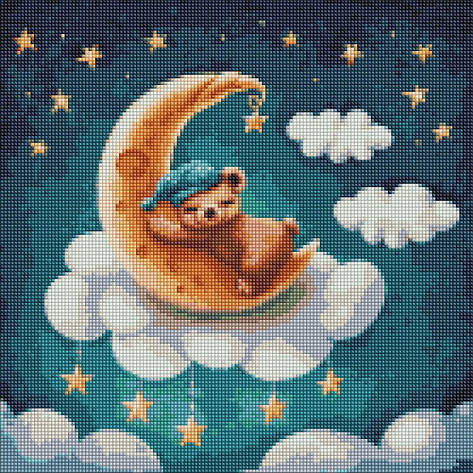 Алмазна мозаїка AMO7311 Казкова ніч ©Elena Schweitzer, 40x40см Ideyka на підрамнику, фото 1
