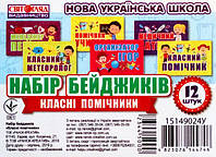 Класні помічники Набір бейджиків (12 штук 8х5 см)