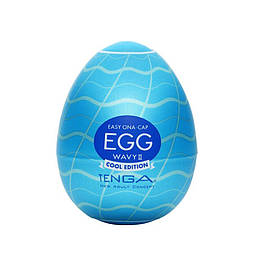 Мастурбатор-яйцо Tenga Egg Wavy II Cool з подвійним хвилястим рельєфом і охолоджувальним ефектом 777Store.com.ua