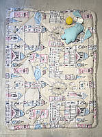 Детское гипоаллергенное одеяло 135*105 см на синтепоне, хлопок стеганое Премиум