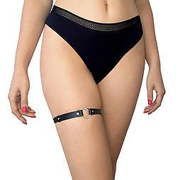 Гартер на ногу Серце з натуральної шкіри Art of Sex — Terri, колір Чорний (1 шт.) 777Store.com.ua