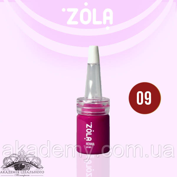 Zola Хна професійна для брів 5 гр Коректор Red 09