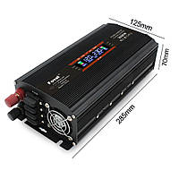 Перетворювач напруги інвертор 3000W з 12 V на 220 V AC/DC з LCD-дисплеєм - Foval