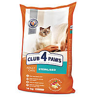 Сухой корм Клуб 4 Лапы Премиум для стерилизованных котов с курицей 14 кг