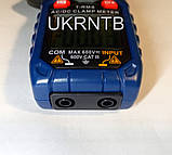 Струмові кліщі постійний струм 0,01-600 А (AC/DC, True RMS, ліхтар, LowZ, LPF, NCV), фото 6