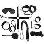 Набір Art of Sex — BDSM Set Leather, 10 предметів, натуральна шкіра, Чорний 777Store.com.ua, фото 2