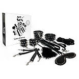 Набір Art of Sex — Spikes BDSM Set Leather, 10 предметів, натуральна шкіра, Чорний 777Store.com.ua, фото 4