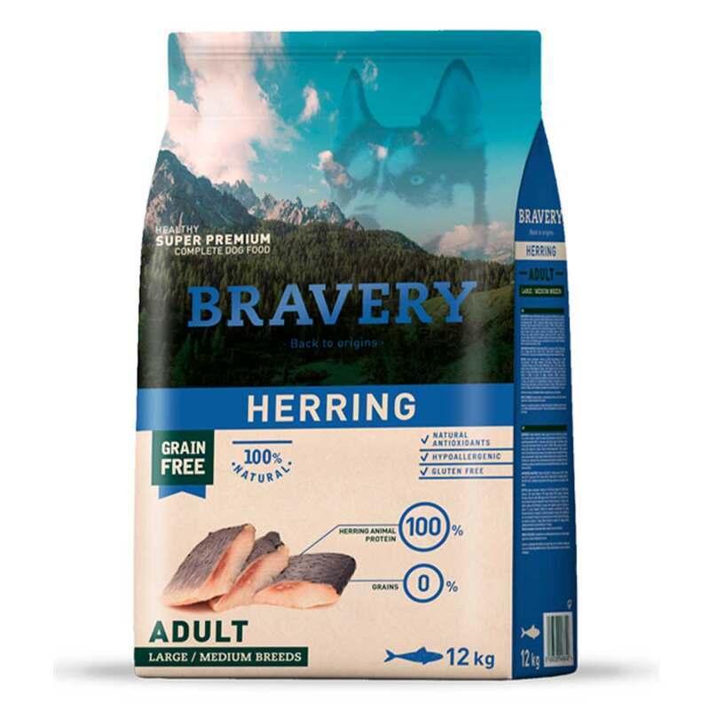 Bravery Herring Adult Large/Medium (Бравері Лардж Селдь) беззерновий корм для собак середніх та великих порід