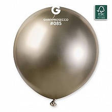 Латексна кулька хром просекко 19" / 85 / 48см Shiny Prosecco Gemar