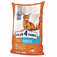 Сухой корм Клуб 4 Лапы Премиум для котов чувствительное пищеварение 14 кг