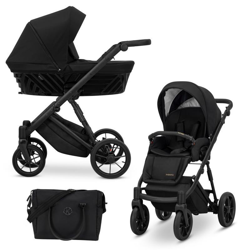Коляска 2 в 1 Kunert Invento tex тканина - чорна