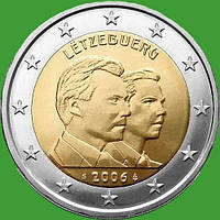 Люксембург 2 євро 2006 р. 25 років від дня народження спадкоємого Великого 1954а Люксембурга Гіймома.UNC