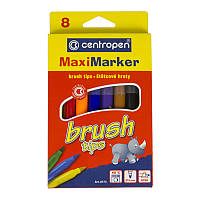 Фломастери "Centropen Brush" №8773/08, 8 кол.