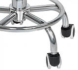 Стілець для майстра "таблетка" стільчик для асистента стоматолога стільці для лікарів 496В стілець поворотний чорний, фото 4