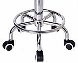 Стілець для майстра "таблетка" стільчик для асистента стоматолога стільці для лікарів 496В стілець поворотний чорний, фото 5