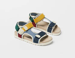Дитячі сандалі босоніжки ZARA з ремінями кольорові