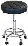 Стілець для майстра "таблетка" стільчик для асистента стоматолога стільці для лікарів 496В стілець поворотний чорний, фото 2