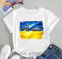 Жіноча та чоловіча футболка Доброго вічора мі з Украї біла