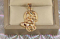 Кулон зодиак Xuping Jewelry стрелец 2.9 см золотистый
