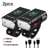 Ліхтарик T6 Led швидкозарядний вбудована акумуляторна батарея, фото 5