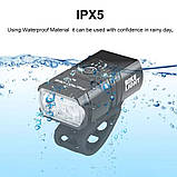 Ліхтарик T6 Led швидкозарядний вбудована акумуляторна батарея, фото 7