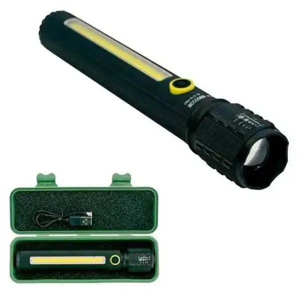 Ліхтар ручний POLICE BL C62-COB, акумуляторний ліхтар USB заряджання