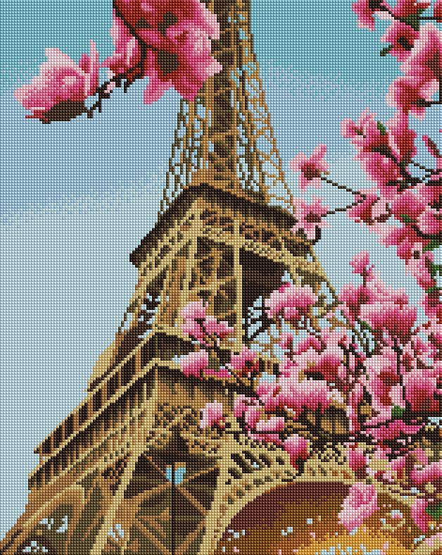 Алмазная вышивка Brushme Весна в Парижі (DBS1005, На підрамнику) 40х50 см