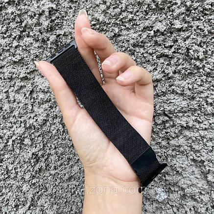 Ремінець металевий 42/44 мм Milanese Loop Black міланська петля браслет, Amazon, Німеччина, фото 2