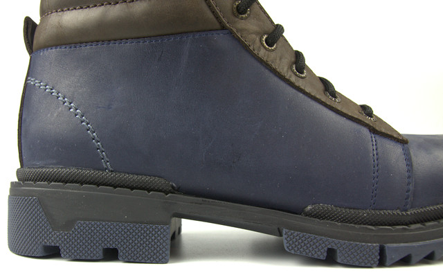 Синие ботинки зимние мужские кожаные на антискользящей подошве Rosso Avangard Bridge Ultimate Blu Leather