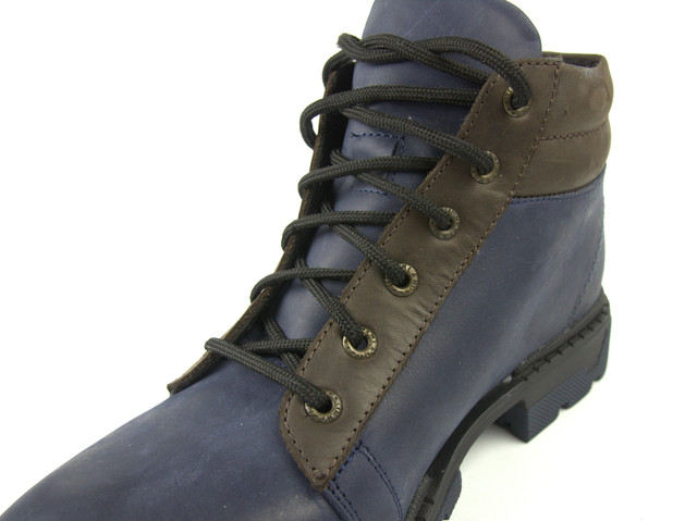 Синие ботинки зимние мужские кожаные на антискользящей подошве Rosso Avangard Bridge Ultimate Blu Leather