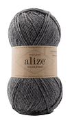 Пряжа Wooltime Alize-182 темно-сірий