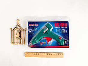 Клеєвий пістолет (термопістолет) для рукоділля 7 мм зелений