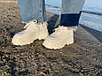 Туфлі жіночі білі на високій підошві b-100, фото 3